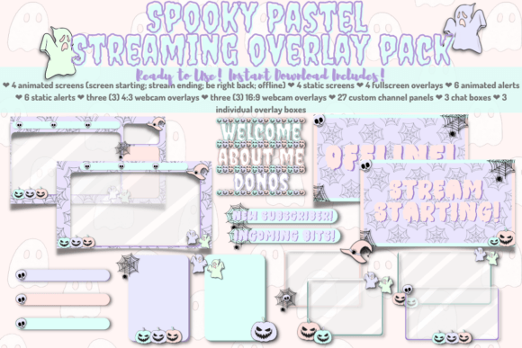 Download Spooky Pastel Twitch Stream Package - Twitch Collection